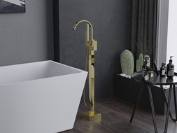 Mexen Veda robinet de baignoire autoportant, or - 75433-50