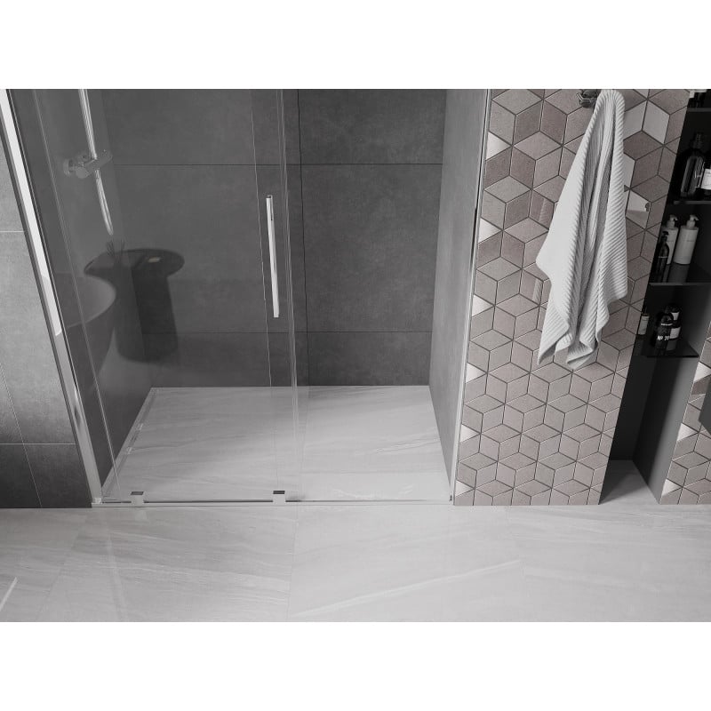 Mexen Velar porte de douche coulissante 130 cm, transparent, chrome - 871-130-000-01-01
