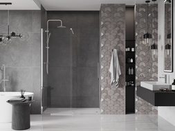 Mexen Velar porte de douche coulissante 130 cm, transparent, chrome - 871-130-000-01-01