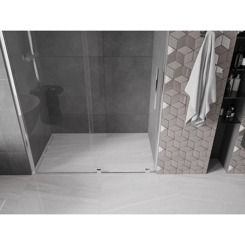 Mexen Velar porte de douche coulissante 140 cm, transparent, chrome - 871-140-000-01-01