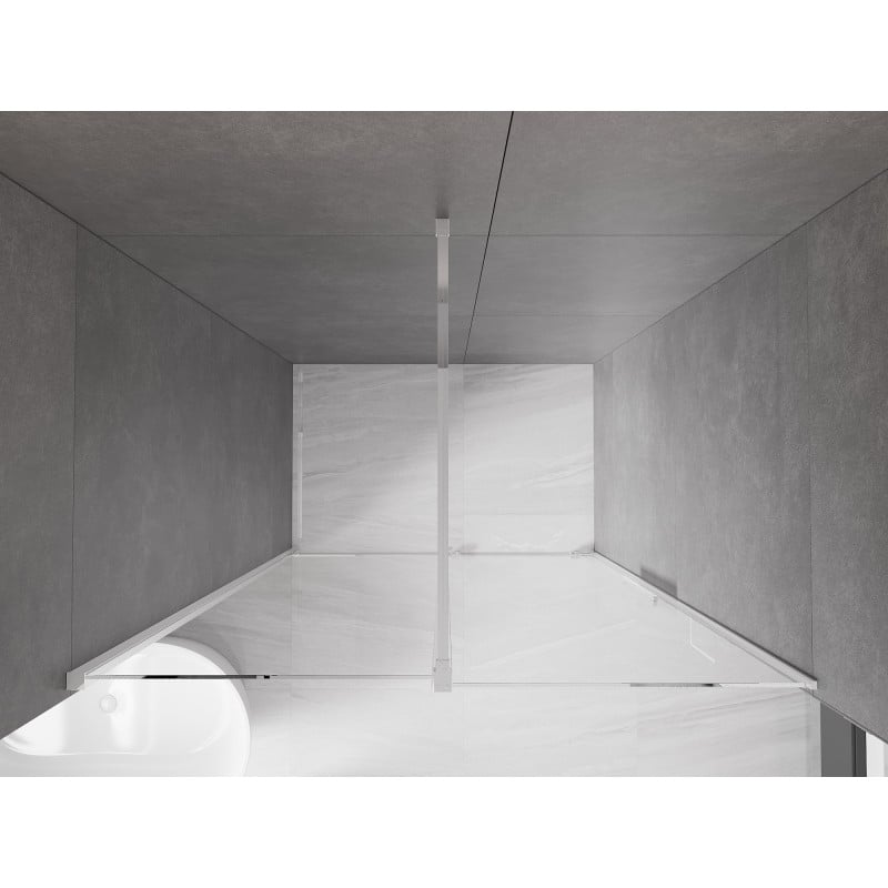 Mexen Velar porte de douche coulissante 140 cm, transparent, chrome - 871-140-000-01-01