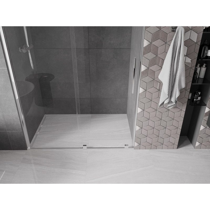 Mexen Velar portes de douche coulissantes 160 cm, transparentes, chromées - 871-160-000-01-01