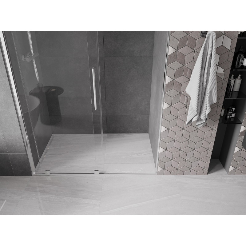 Mexen Velar portes de douche coulissantes 160 cm, transparentes, chromées - 871-160-000-01-01