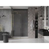 Mexen Velar portes de douche coulissantes 140 cm, transparentes, dorées - 871-140-000-01-50