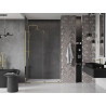 Mexen Velar portes de douche coulissantes 140 cm, transparentes, dorées - 871-140-000-01-50