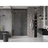 Mexen Velar portes de douche coulissantes 150 cm, transparentes, or brossé - 871-150-000-01-55
