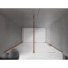 Mexen Velar porte de douche coulissante 150 cm, transparent, or rose - 871-150-000-01-60