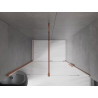 Mexen Velar portes de douche coulissantes 160 cm, transparentes, or rose - 871-160-000-01-60