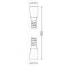 Mexen tuyau de douche 150 cm, gris métallique brossé - 79460-66