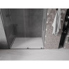Mexen Velar portes de douche coulissantes 160 cm, transparentes, gris fusil brossé - 871-160-000-01-66