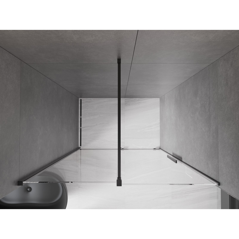 Mexen Velar porte de douche coulissante 140 cm, transparentes, noires - 871-140-000-01-70