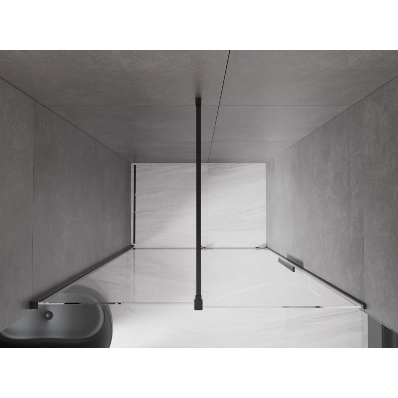 Mexen Velar porte de douche coulissante 150 cm, transparent, noir - 871-150-000-01-70