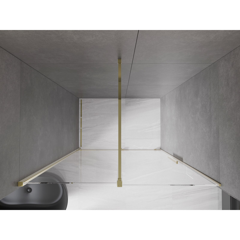 Mexen Velar porte de douche coulissante 130 cm, transparentes, dorées - 871-130-000-01-50