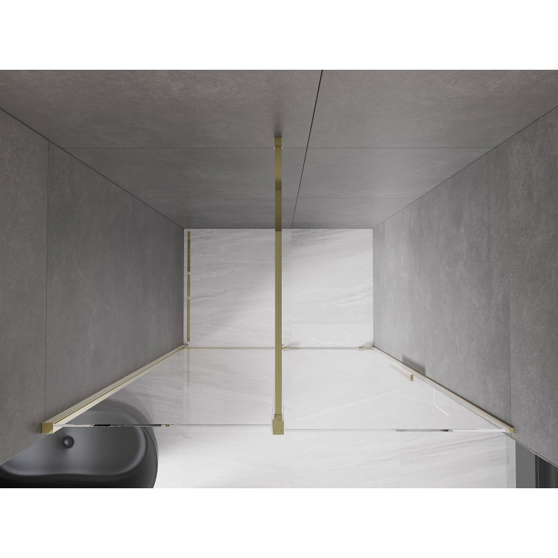 Mexen Velar porte de douche coulissante 150 cm, transparent, dorée - 871-150-000-01-50