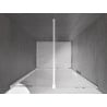 Mexen Velar portes de douche coulissantes 100 cm, transparentes, blanches - 871-100-000-01-20