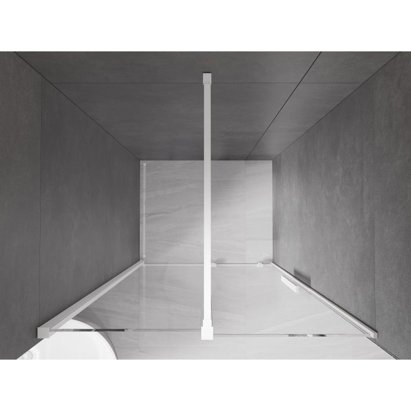 Mexen Velar porte de douche coulissante 110 cm, transparent, blanc - 871-110-000-01-20