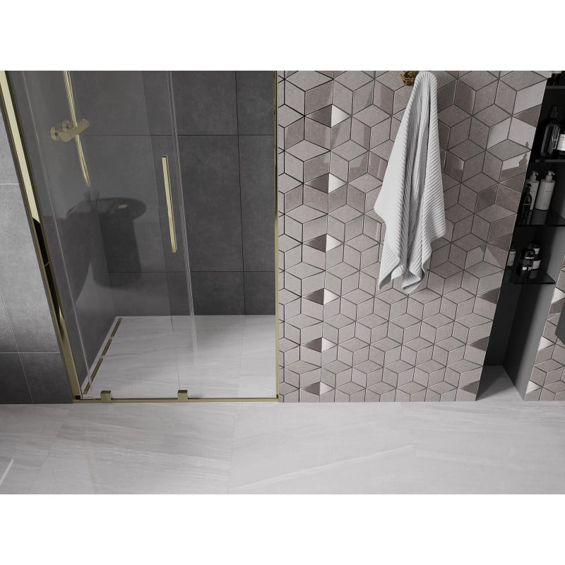 Mexen Velar porte de douche coulissante 90 cm, transparent, doré - 871-090-000-01-50