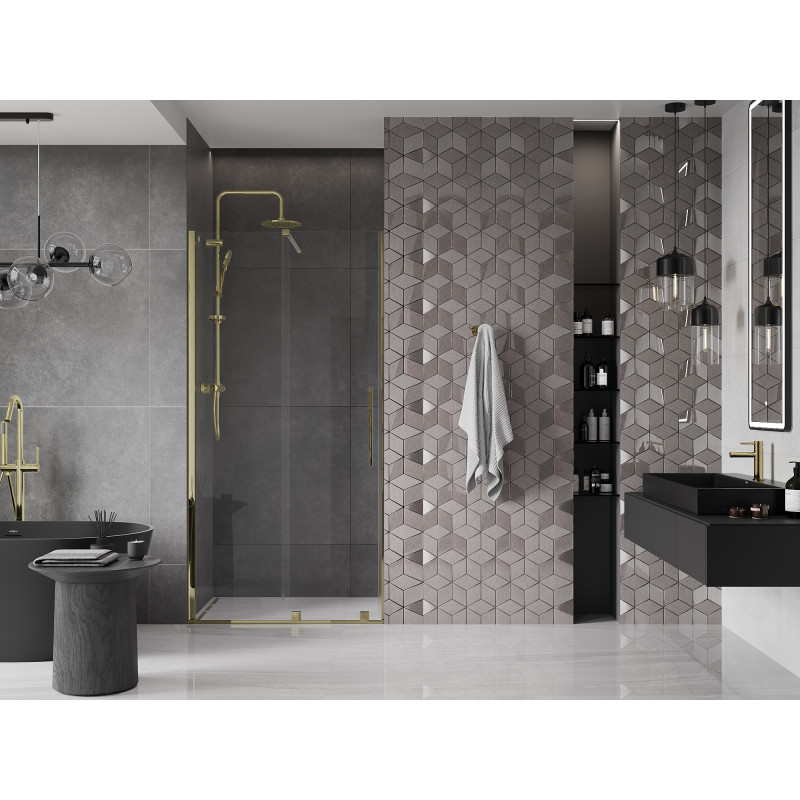 Mexen Velar porte de douche coulissante 110 cm, transparent, doré - 871-110-000-01-50