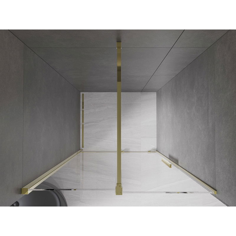 Mexen Velar porte de douche coulissante 120 cm, transparent, doré - 871-120-000-01-50
