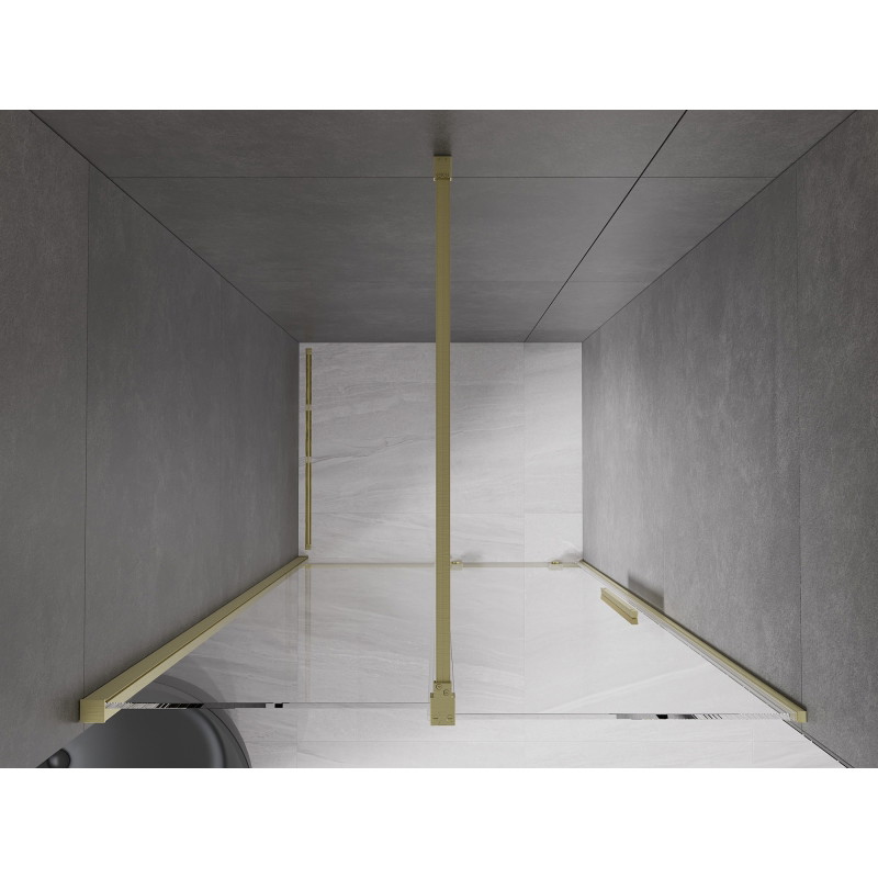 Mexen Velar portes de douche coulissantes 90 cm, transparentes, doré brossé - 871-090-000-01-55