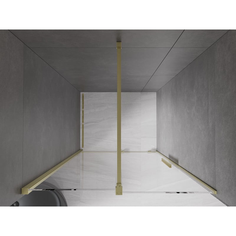 Mexen Velar porte de douche coulissante 100 cm, transparent, or brossé - 871-100-000-01-55