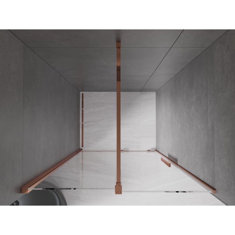 Mexen Velar porte de douche coulissante 100 cm, transparentes, or rose - 871-100-000-01-60