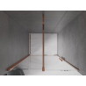 Mexen Velar portes de douche coulissantes 100 cm, transparentes, or rose - 871-100-000-01-60