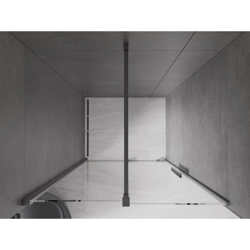 Mexen Velar porte de douche coulissantes 100 cm, transparentes, gris canon brossé - 871-100-000-01-66