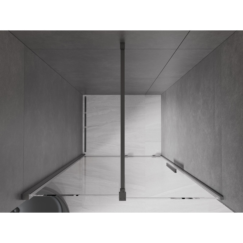Mexen Velar porte de douche coulissante 110 cm, transparent, gris canon brossé - 871-110-000-01-66