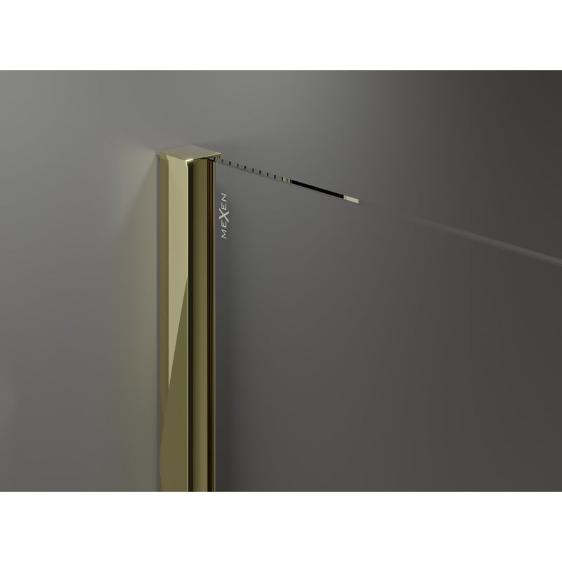 Mexen Velar porte de douche coulissante 140 cm, transparent, doré - 871-140-000-01-50
