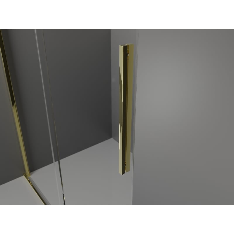 Mexen Velar portes de douche coulissantes 150 cm, transparentes, dorées - 871-150-000-01-50