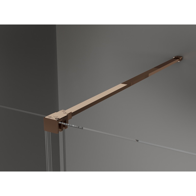 Mexen Velar porte de douche coulissante 100 cm, transparent, or rose - 871-100-000-01-60