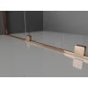 Mexen Velar porte de douche coulissante 150 cm, transparent, or rose - 871-150-000-01-60