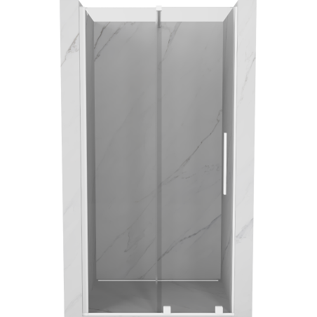 Portes de douche coulissantes Mexen Velar 90 cm, transparentes, blanches - 871-090-000-01-20