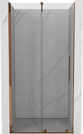 Mexen Velar porte de douche coulissante 90 cm, transparent, or rose - 871-090-000-01-60