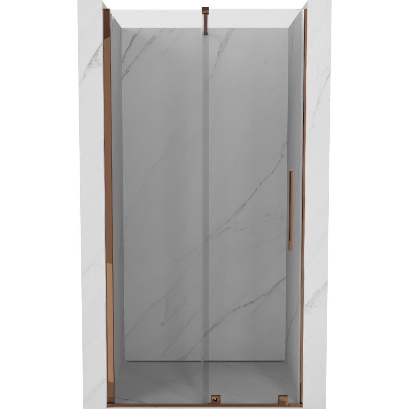 Mexen Velar portes de douche coulissantes 100 cm, transparentes, or rose - 871-100-000-01-60