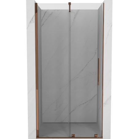 Mexen Velar porte de douche coulissante 120 cm, transparent, or rose - 871-120-000-01-60