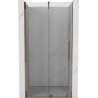 Mexen Velar porte de douche coulissante 120 cm, transparent, or rose - 871-120-000-01-60