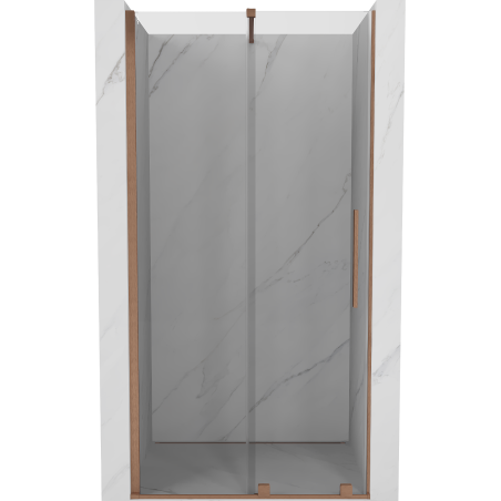 Mexen Velar portes de douche coulissantes 110 cm, transparentes, cuivre brossé - 871-110-000-01-65