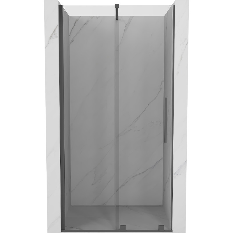 Mexen Velar porte de douche coulissante 90 cm, transparent, gris pistolet brossé - 871-090-000-01-66