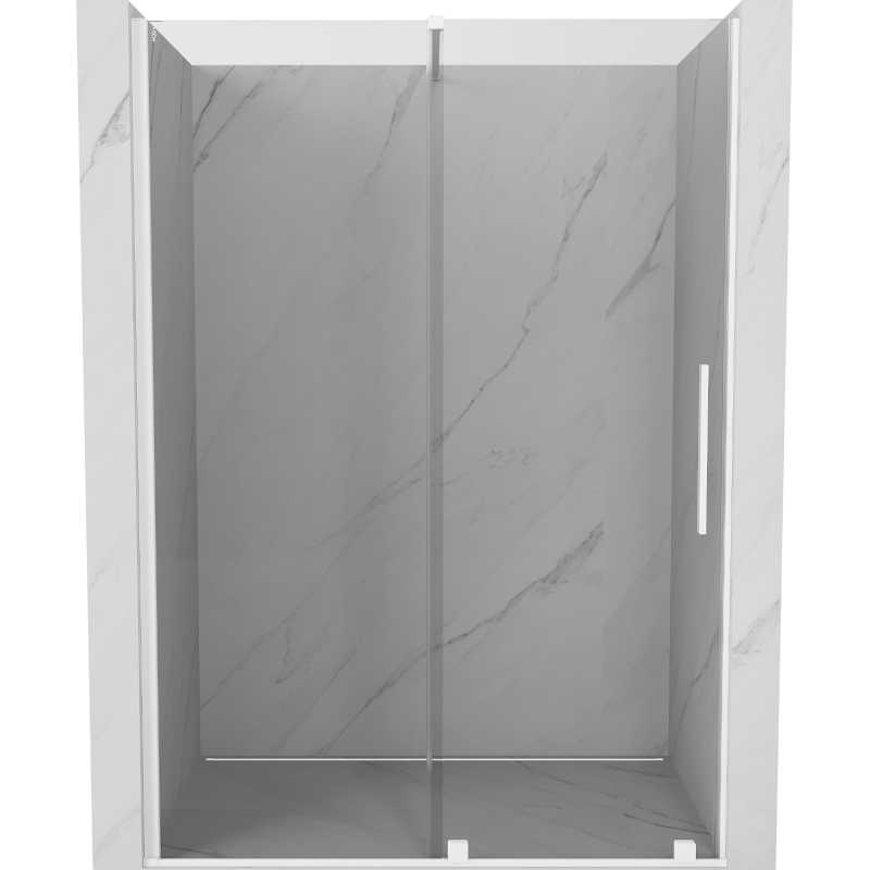 Mexen Velar portes de douche coulissantes 140 cm, transparent, blanc - 871-140-000-01-20