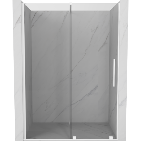 Mexen Velar portes de douche coulissantes 140 cm, transparentes, blanches - 871-140-000-01-20