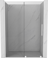 Mexen Velar portes de douche coulissantes 140 cm, transparentes, blanches - 871-140-000-01-20