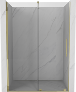 Mexen Velar porte de douche coulissante 130 cm, transparentes, dorées - 871-130-000-01-50
