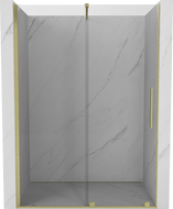 Mexen Velar porte de douche coulissante 130 cm, transparent, doré brossé - 871-130-000-01-55