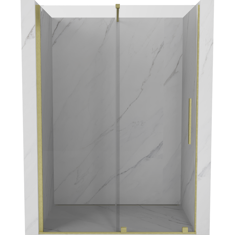 Mexen Velar porte de douche coulissante 140 cm, transparent, or brossé - 871-140-000-01-55