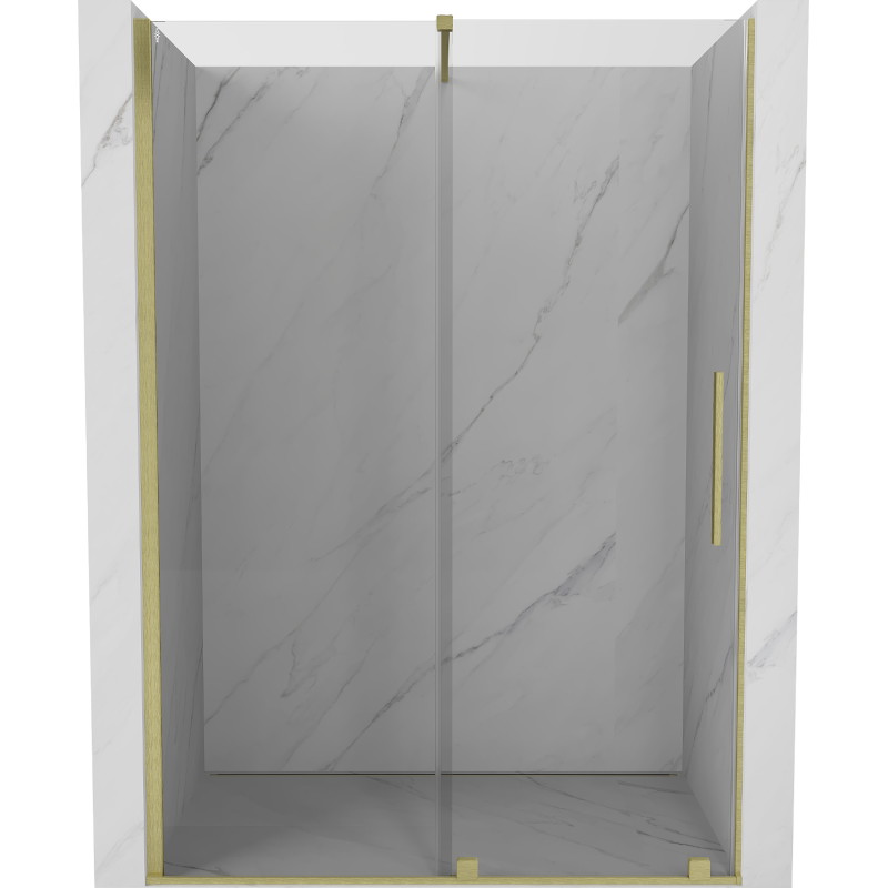Mexen Velar portes de douche coulissantes 150 cm, transparentes, or brossé - 871-150-000-01-55