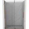 Mexen Velar portes de douche coulissantes 130 cm, transparent, or rose - 871-130-000-01-60