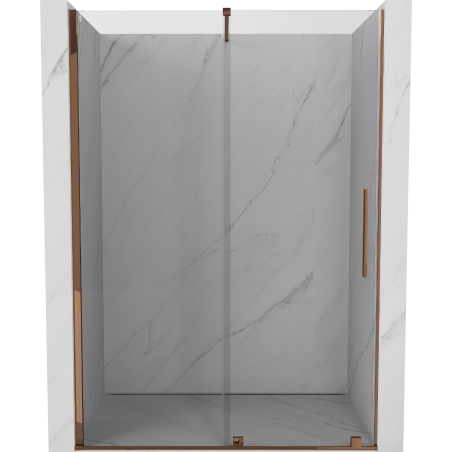 Mexen Velar porte de douche coulissante 140 cm, transparent, or rose - 871-140-000-01-60