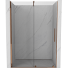 Mexen Velar porte de douche coulissante 140 cm, transparent, or rose - 871-140-000-01-60